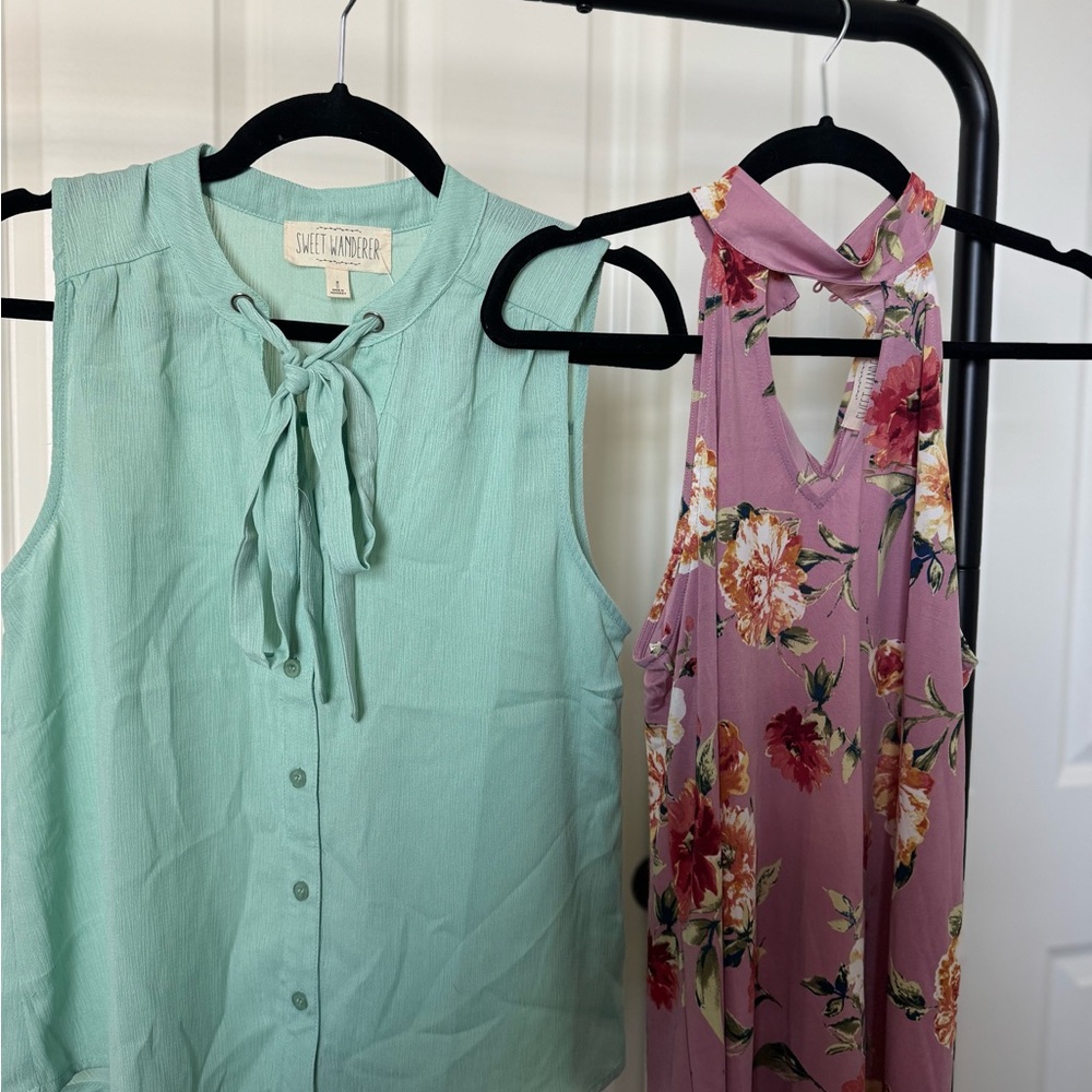 Sweet Wanderer Women’s Sleeveless Tops Bundle – M